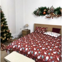 Copripiumino natalizio in percalle di puro cotone made in Italy
