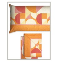 Lenzuola letto matrimoniale FLANELLA BIANCALUNA tramonti AURA