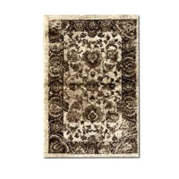 Tappeto damasco effetto velour camera 70x130 Beige-Marrone