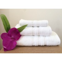 Asciugamani tris spugna bianco da hotel spa b&b DTX 