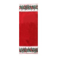 Runner striscia centrino ROSSO natale FIESTA 40x140