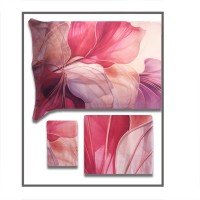 Parure lenzuola matimoniale in puro cotone stampa digitale AMETISTA ROSA lenzuolo copriletto con federe