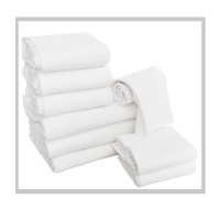 Set asciugamani nido d'ape bianco in puro cotone hotel spa b&b 