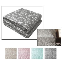 Coperta copriletto matrimoniale soffice jaquard double face Ambra moderno elegante