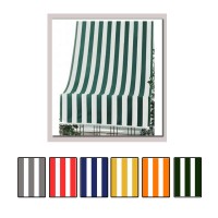Tenda da sole impermeabile riga classica da esterno con ganci balcone 