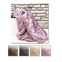 Coperta plaid singolo piazza e mezza elegante velluto  nazare Gabrielli MADRID