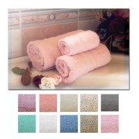 Tris asciugamani set bagno colorato B&B eco line Elegant