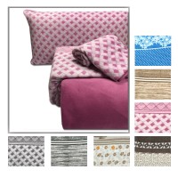 Completo lenzuola coral pile matrimoniale soffice corallina MB25