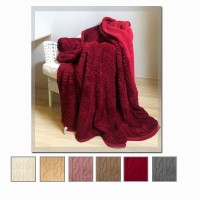 Plaid in pile con pelliccia matrimonaile trecce JESSICA MB24 regalo 