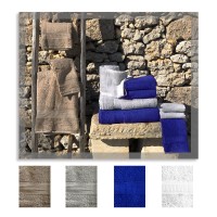 Tris asciugamani  spugna hotel 600g/mq LIVE COLOR 5 stelle