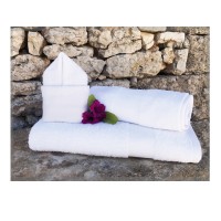 Tris spugna hotel 3pz NINFEA bianco telo doccia viso ospite promozione FINE SERIE