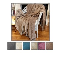 Plaid in pile con pelliccia matrimoniale tinta unita coperta IL FILO