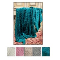 Plaid in pile effetto lana pelo alto Viviana Nazareno Gabrielli matrimoniale