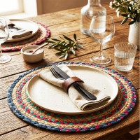 Sottopiatto juta multicolor moderno tovaglietta