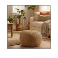 Pouf seduta arredo juta imbottito 234 Natutal interno esterno