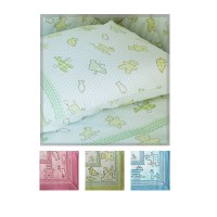Completo lenzuola lettino culla puro cotone nursery biancaluna PUPPET