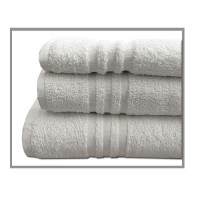 Tris asciugamani 3 pezzi in spugna di cotone LB-QUALITY fine serie hotel b&b bianco 