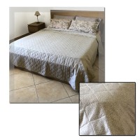Trapuntino copriletto matrimoniale stampa simil Borbonese BEIGE Blot 2 piazze