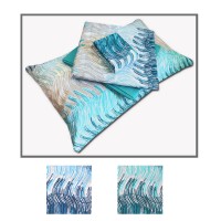 Completo letto matrimoniale BLU BAY puro cotone fantasia
