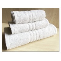 Tris asciugamani spugna hotel set tre pezzi bianco forniture alberghiere B&B NZG
