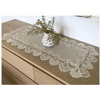 Tris centri juta effetto lino con applicazioni macramè Lucrezia