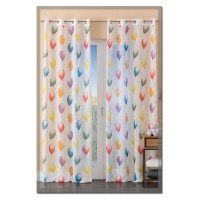 Coppia tende cameretta bimbo bimba colorata Palloncini due pannelli con anelli semicoprenti Baby Ballon