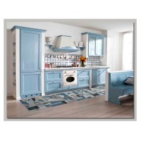 Tappeto cucina ingresso fondo antiscivolo PABLO blu