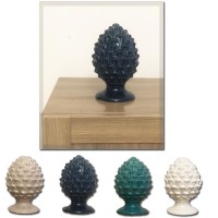 Pigna in ceramica centrotavola decorazioni oggettistica beige tortora blu 15cm