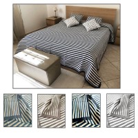 Copriletto cotone singolo Playa riga rigato jacquard double face