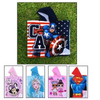 Poncho mare accappatoio bimbo bimba avengers frozen lol superman