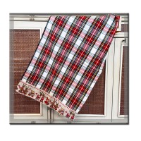 Runner striscia centrino tartan scozzese natale happy deer 40x140