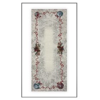 Striscia arredo runner natale lux 40 x 100 PIGNE E NASTRO gobelin BEIGE