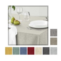 Tovaglia antimacchia x 6 ristorante tinta unita KIKI effetto lino moderna