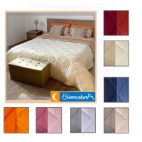 Trapunta invernale biancaluna tinta unita piumone double face sassi indicolor 2025