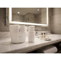 Lavette asciughini hotel in spugna bianco spa 6 pezzi ELEGANCE