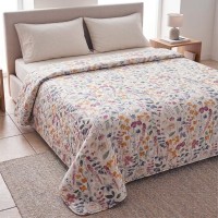 Trapuntino copriletto matrimoniale primaverile mezzo peso fiori moderno LAILA