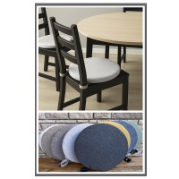 Cuscini per sedie rotondi tinta unita antimacchia effetto lino Kiki