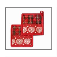 Set coppia presine Natale tatan Saceda rosso