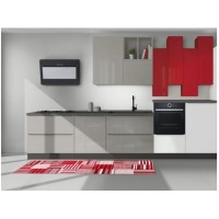 Tappeto rosso zerbino cucina varie dimensioni rubino