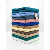 Tris asciugamani spugna bagno hotel colorato b&b 500g/mq MB2026