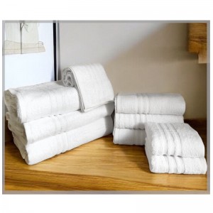 Tris asciugamani spugna bianco hotel b&b eco line PCTEX2025