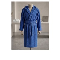 Accappatoio in spugna lavorazione popcorn 100% cotone unisex