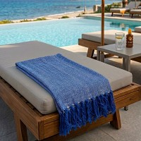 Telo mare lettino in cotone tinta unita leggero con frange FORMENTERA