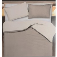 Copripiumino matrimoniale tinta unita double-face in puro cotone B&B PLAIN