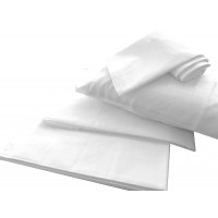 Lenzuolo piano senza angoli completo letto misure maxi hotel puro cotone bianco con federe