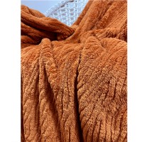 Plaid in pile letto matrimoiale Annette lavorazione 3d tinta unita caldo