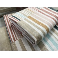 Completo letto lenzuola matrimoniale in puro cotone rigato RUBEN DMST