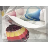 Coppia tende cameretta bimbo bimba colorata Mongolfiere due pannelli con anelli semicoprenti Baby Ballon