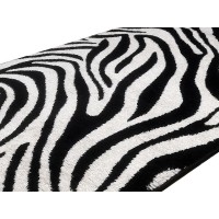 Tappeto zebrato zebra bianco nero cm75x140 polypropilene