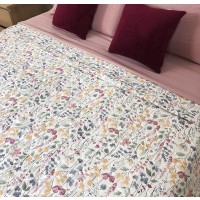 Trapuntino copriletto matrimoniale primaverile mezzo peso fiori moderno LAILA